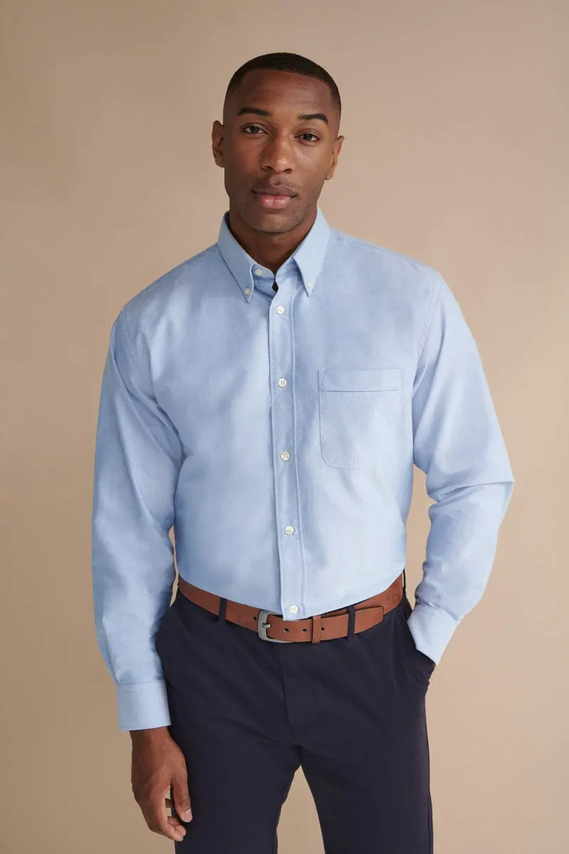 Henbury Mens Long Sleeve Classic Oxford Shirt