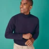 Henbury Mens Long Sleeve Roll Neck Top