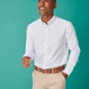 Henbury Mens Modern Long Sleeve Oxford Shirt