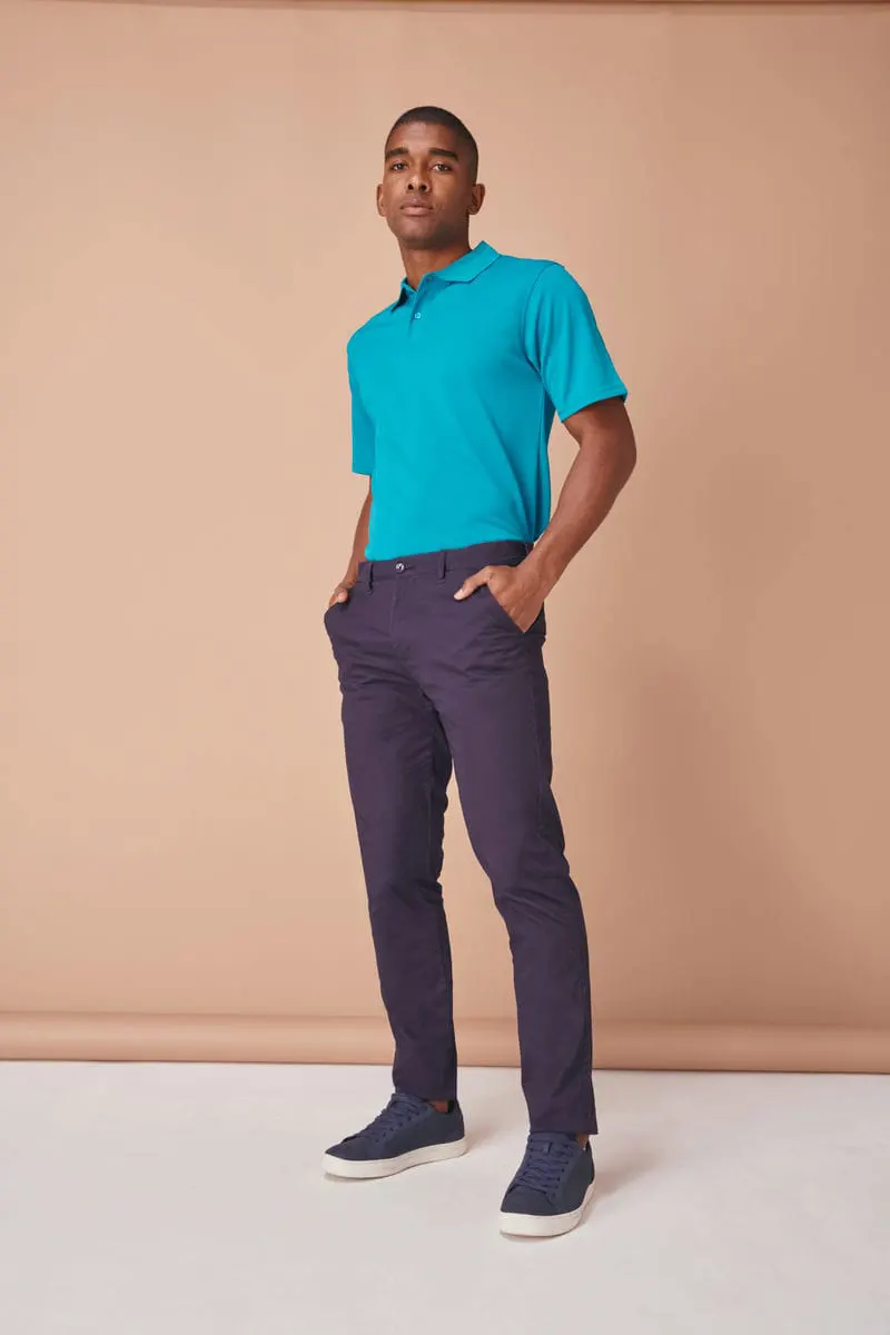 Henbury Mens Stretch Chinos With Flex Waistband