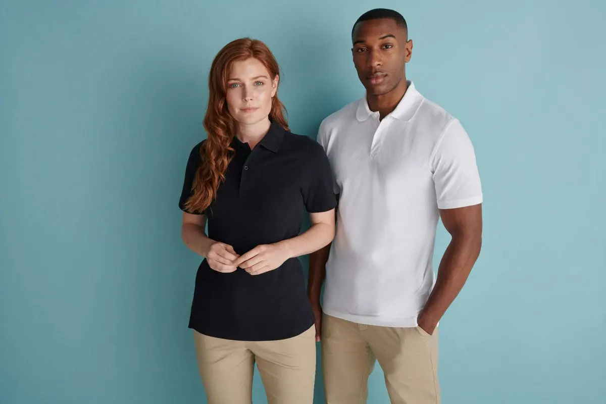Henbury Mens Stretch Pique Polo Shirt