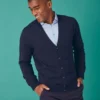 Henbury Mens V Button Cardigan