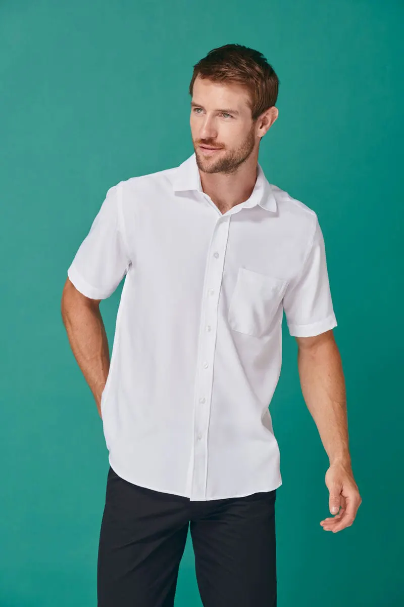 Henbury Mens Wicking Antibacterial Short Sleeve Shirt