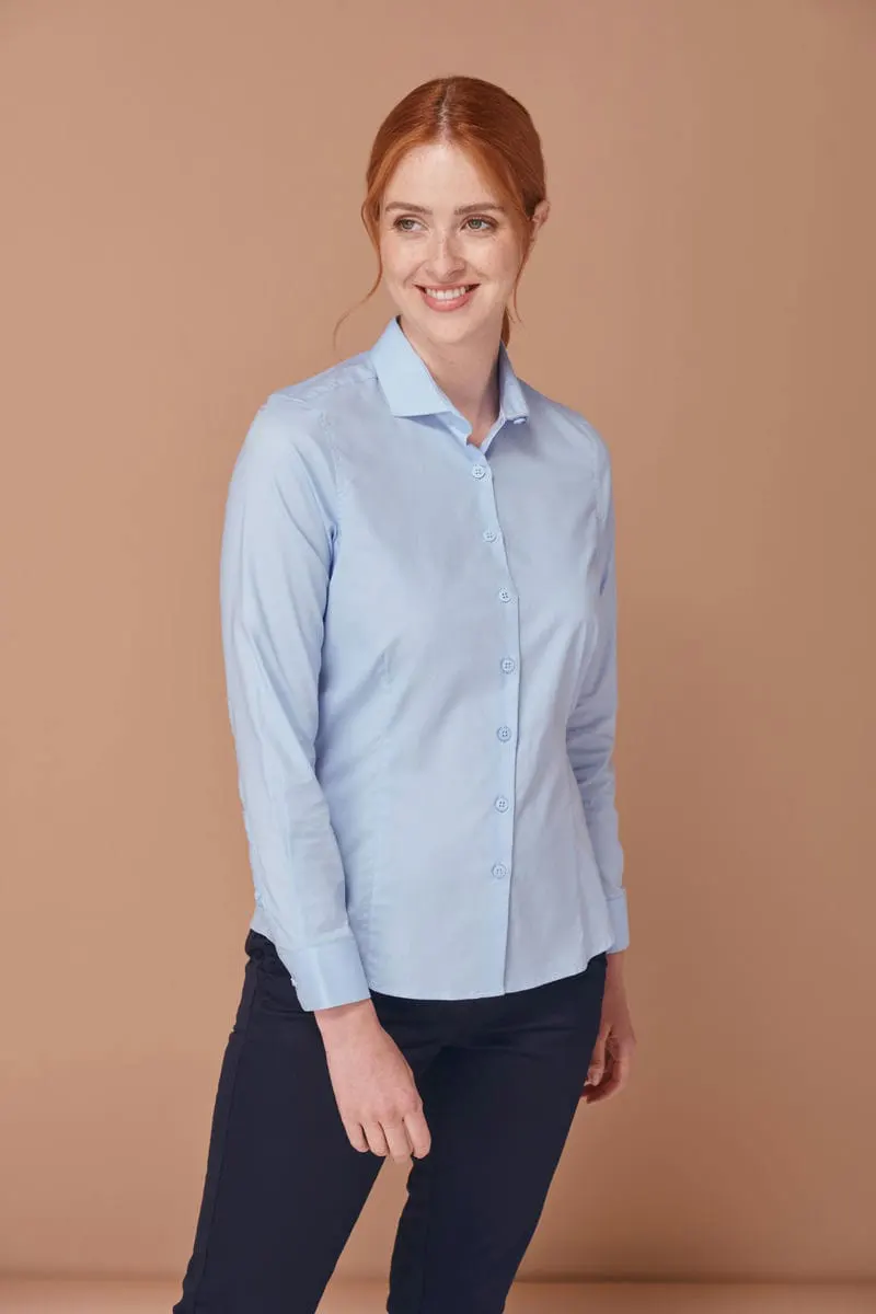 Henbury Womens Long Sleeve Stretch Shirt