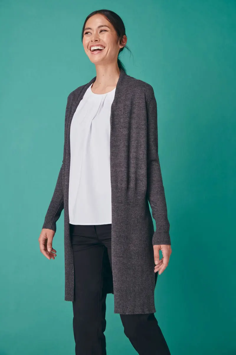 Henbury Womens Longline Open Cardigan