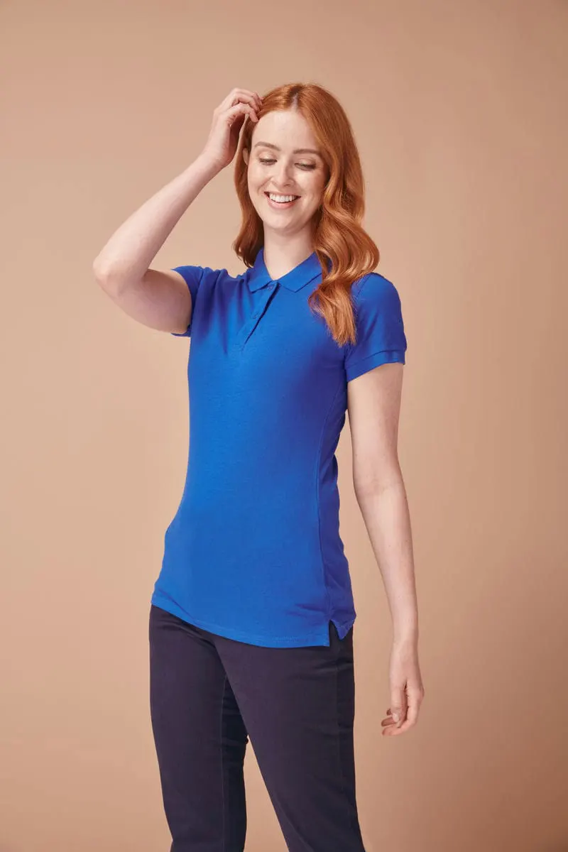 Henbury Womens Micro Fine Pique Polo Shirt