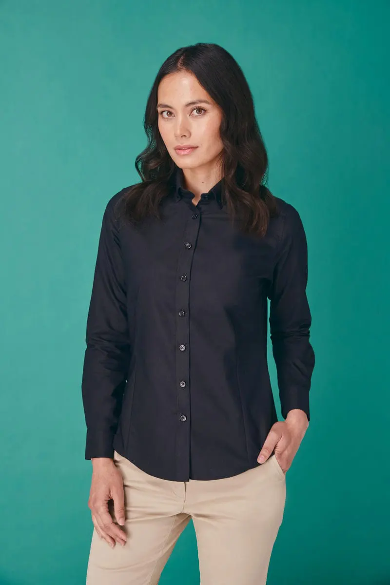 Henbury Womens Modern Long Sleeve Oxford Shirt