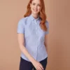 Henbury Womens Modern Short Sleeve Oxford Shirt