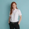 Henbury Womens Short Sleeve Classic Oxford Shirt