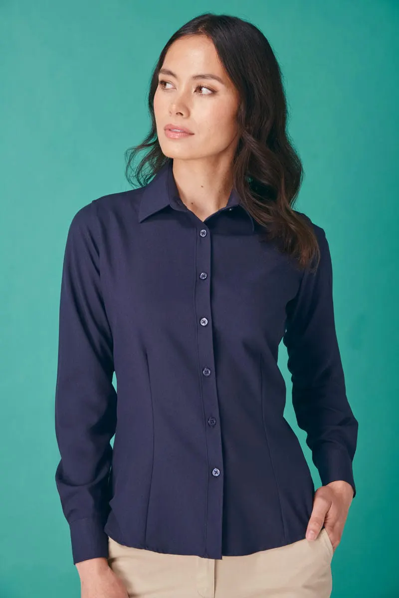 Henbury Womens Wicking Antibacterial Long Sleeve Shirt