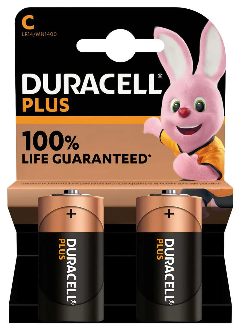 Home & Living Duracell Plus Power C Batteries 2 Pack