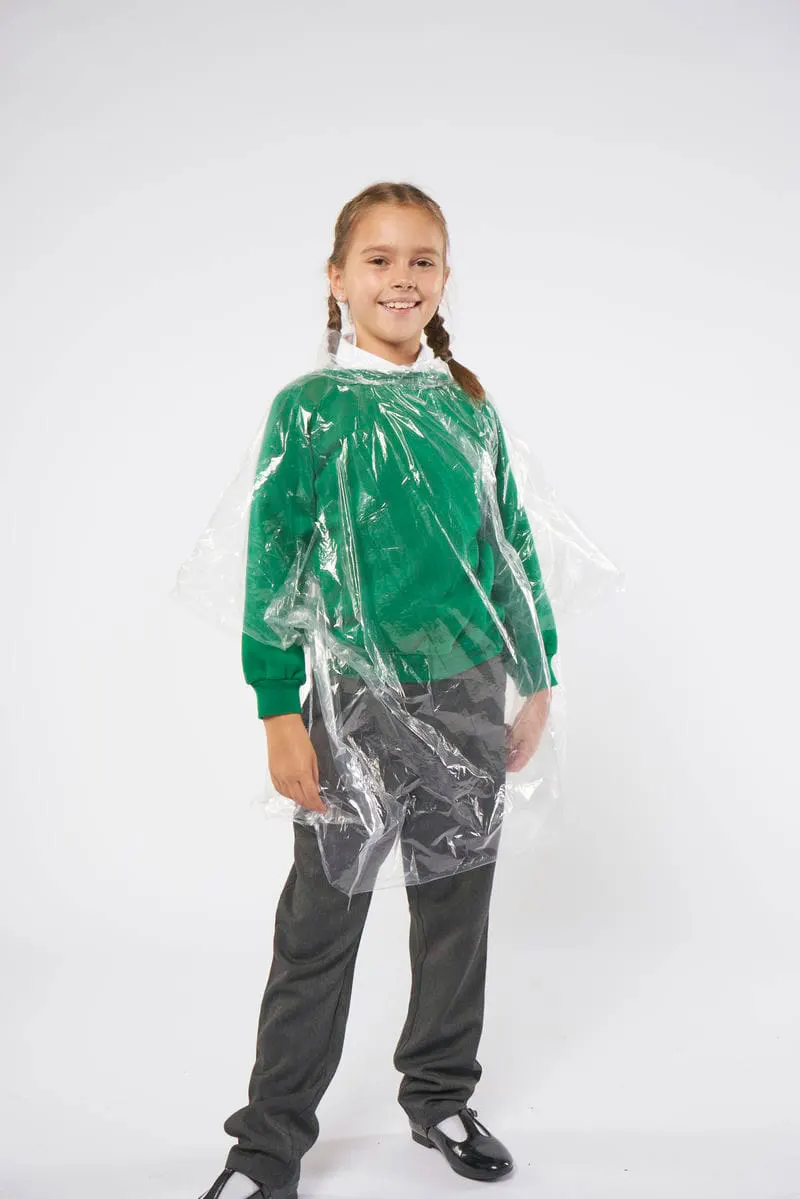 Jb Kids Emergency Hooded Plastic Poncho
