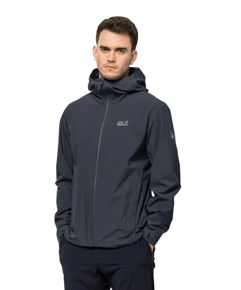 Jack Wolfskin Mens Packable Waterproof Jacket Ol