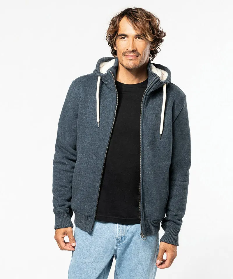Kariban Mens Vintage Sherpa Lined Fleece Jacket