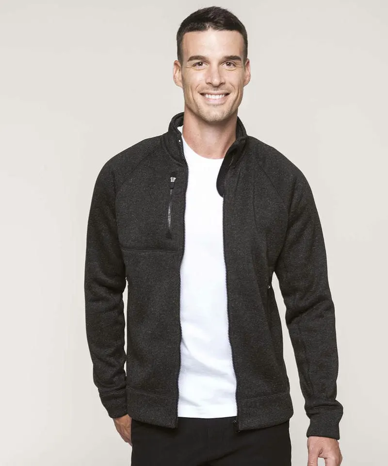 Kariban Mens Full Zip Heather Jacket