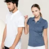 Kariban Womens Melange Short Sleeve Polo Shirt