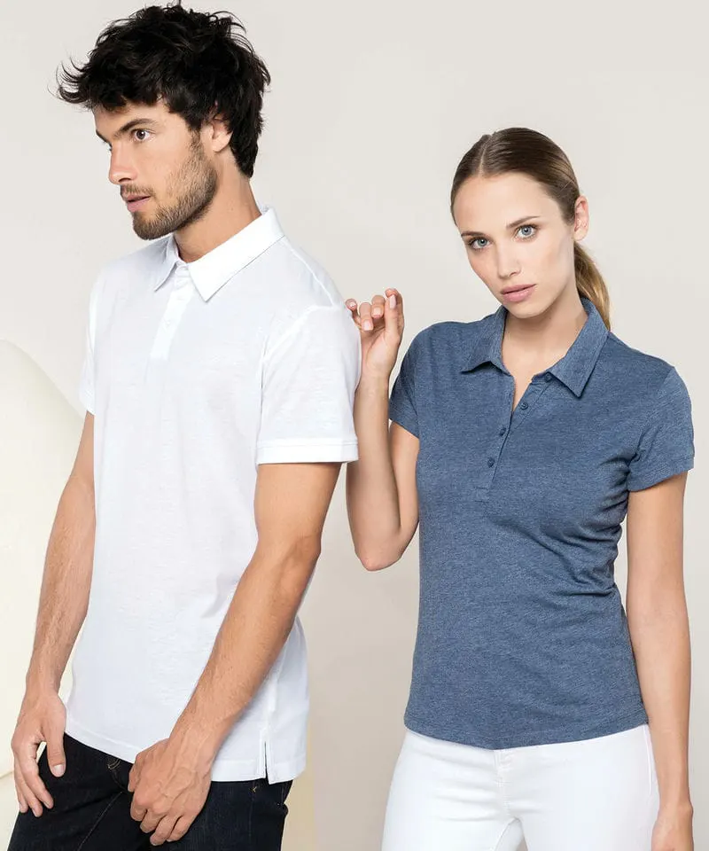 Kariban Womens Melange Short Sleeve Polo Shirt