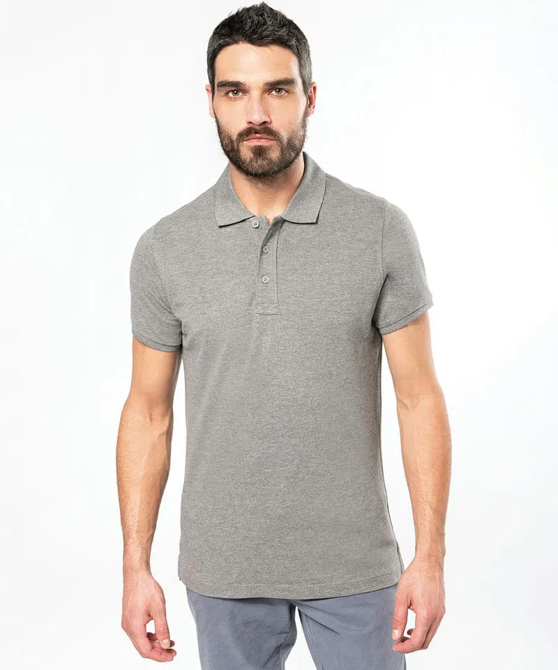 Kariban Mens Organic Pique Short Sleeved Polo Shirt