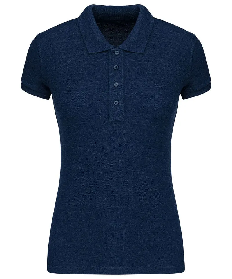Kariban Womens Ladies’ Organic Pique Short Sleeved Polo Shirt