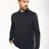 Kariban Mens Jersey Knit Long Sleeve Polo Shirt