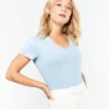 Kariban Womens Ladies Short Sleeved V Neck T Shirt