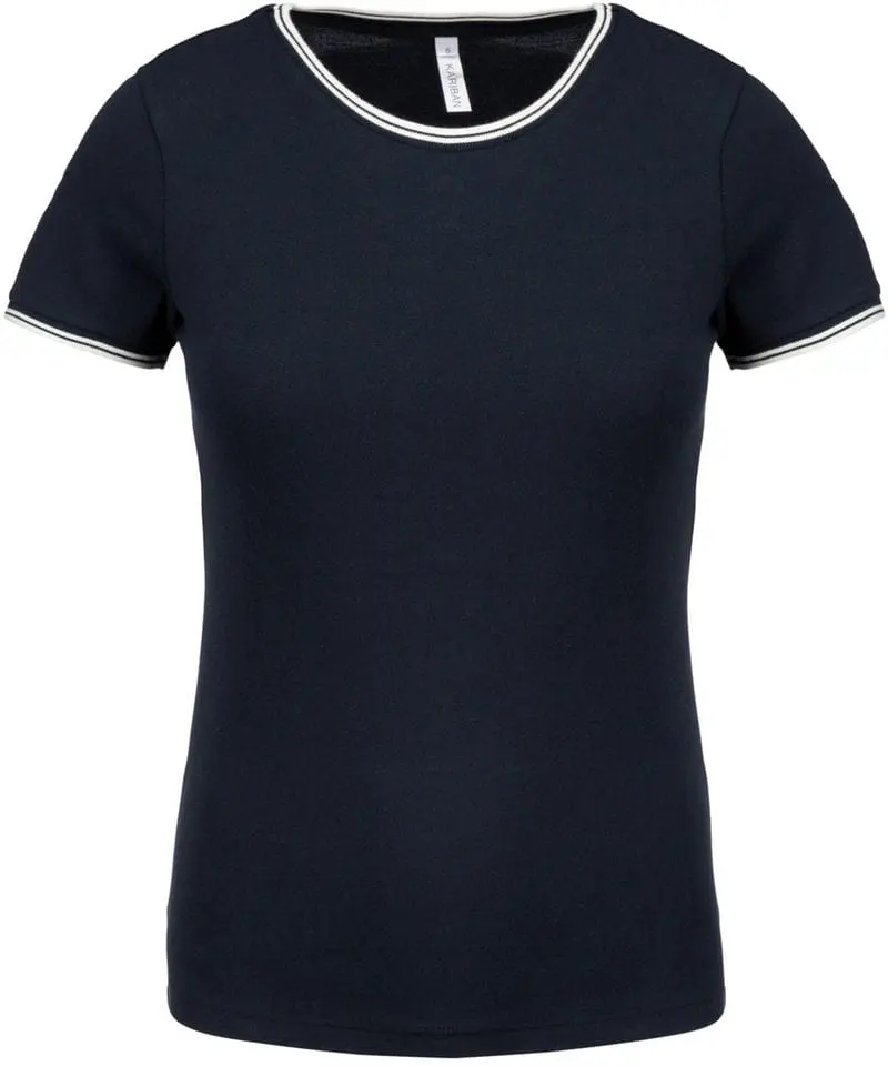 Kariban Womens Ladies Pique Knit Crew Neck T Shirt