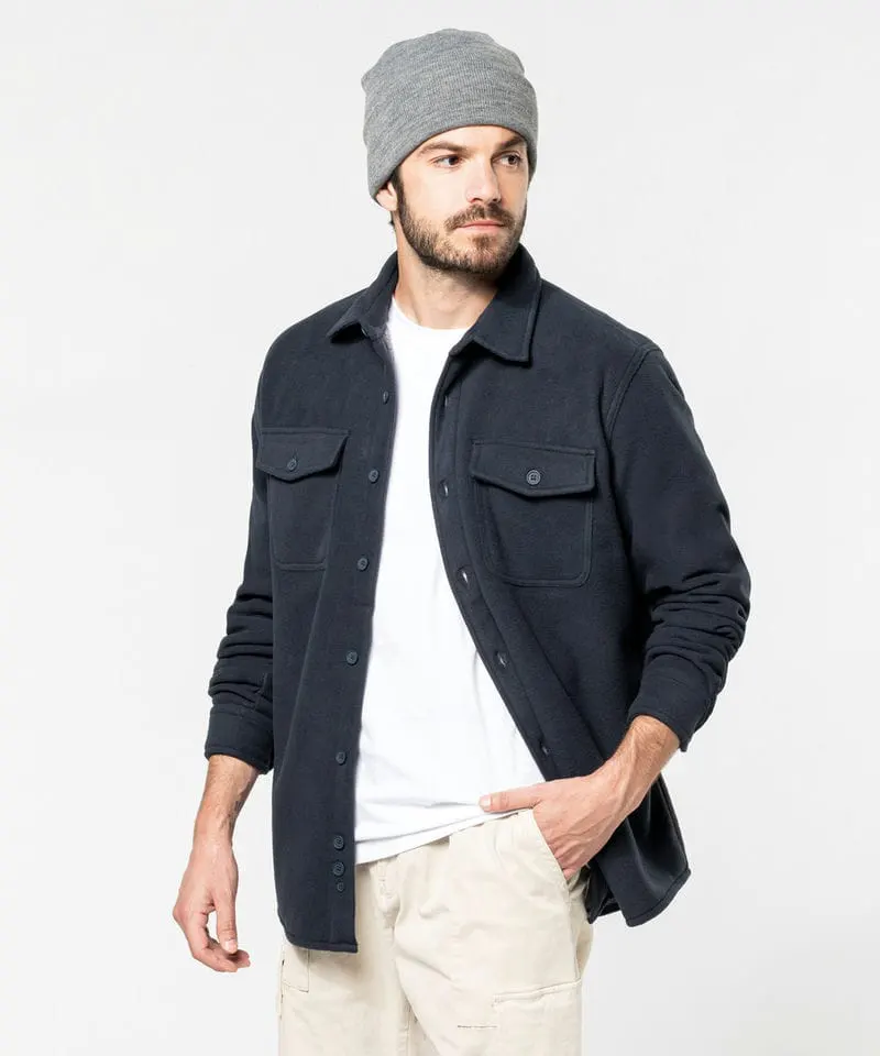 Kariban Mens Sherpa Lined Fleece Overshirt