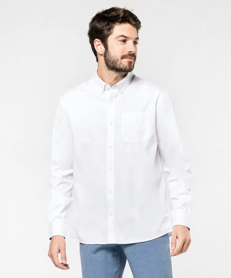 Kariban Mens Nevada Long Sleeve Cotton Shirt