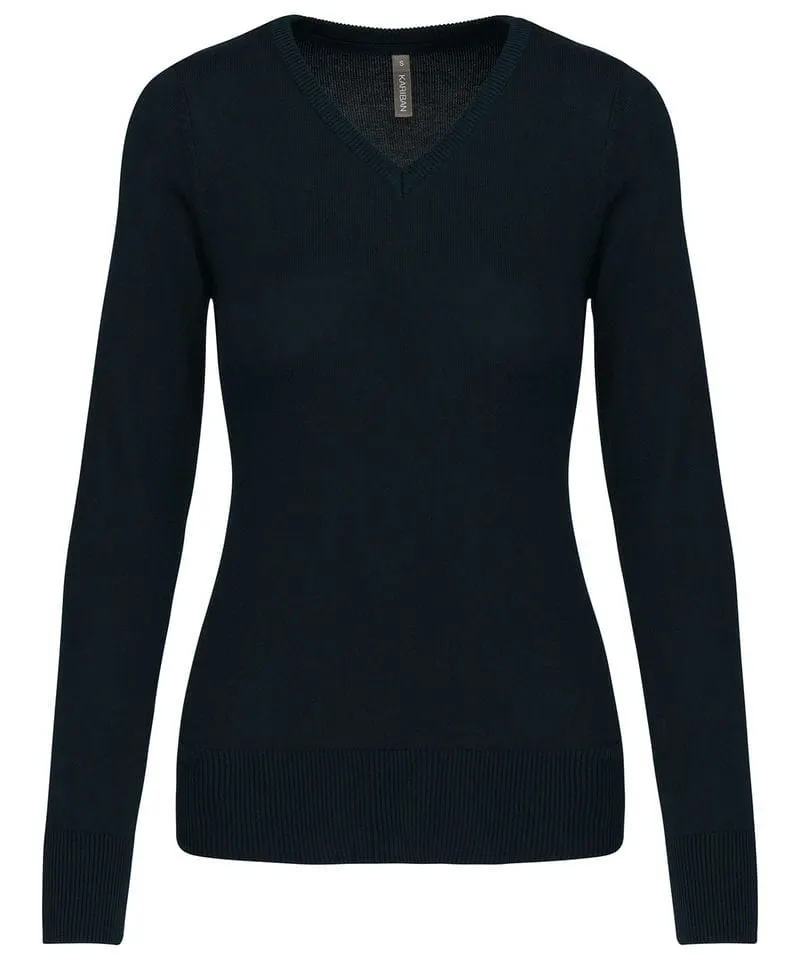 Kariban Womens Ladies V Neck Jumper