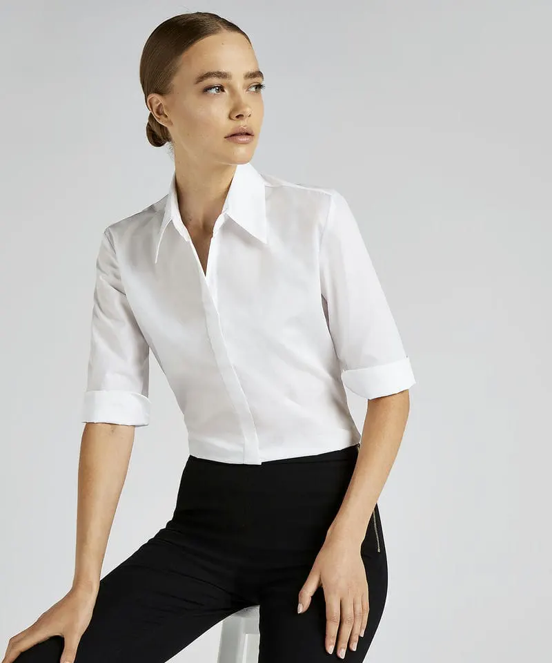 Kustom Kit Contiental ¾ Sleeve Blouse Womens