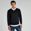 Kustom Kit Mens Arundel V Neck Sweater Long Sleeve Classic Fit