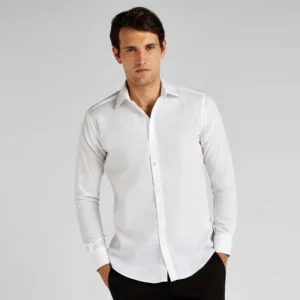 Kustom Kit Mens Business Shirt Long Sleeved Slim Fit