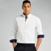 Kustom Kit Mens Contrast Premium Oxford Shirt Button Down Collar Long Sleeved Tailored Fit