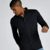 Kustom Kit Mens Long Sleeve Superwash 60° Pique Shirt Tailored Fit