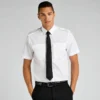 Kustom Kit Mens Pilot Shirt Short Sleeved Tailored Fit