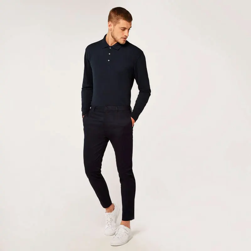 Kustom Kit Mens Pique Polo Long Sleeved Classic Fit
