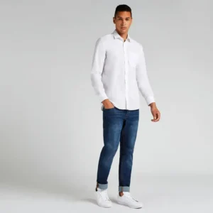 Kustom Kit Mens Poplin Shirt Long Sleeved Tailored Fit