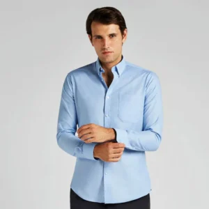 Kustom Kit Mens Slim Fit Workwear Oxford Shirt Long Sleeved Slim Fit