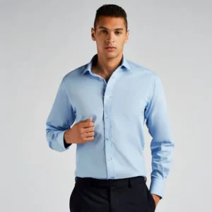Kustom Kit Mens Tailored Business Shirt Long Sleeved Tailored Fit