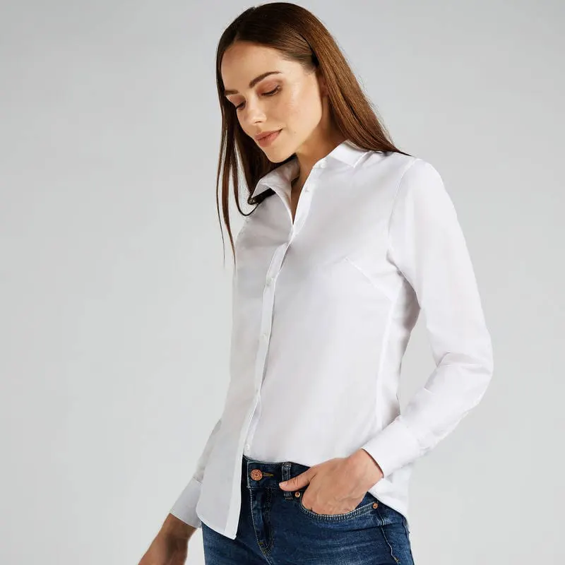Kustom Kit Womens Poplin Shirt Long Sleeve