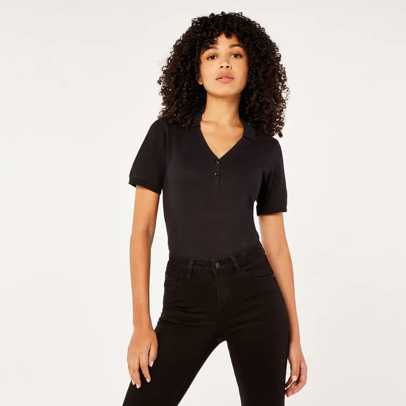 Kustom Kit Womens Sophia V Neck Polo Regular Fit