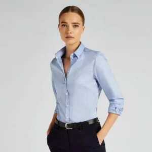 Kustom Kit Womens Stretch Oxford Shirt Long Sleeved Tailored Fit