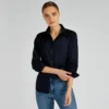 Kustom Kit Womens Workplace Oxford Blouse Long Sleeved Tailored Fit