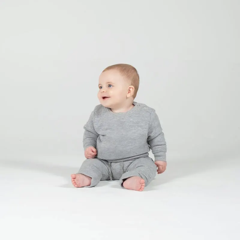 Larkwood Unisex Crew Neck Sweatshirt With Shoulder Poppers