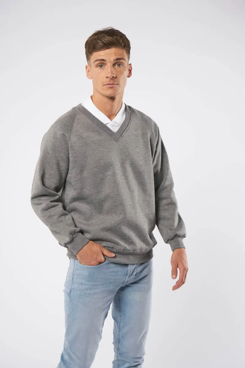 Maddins Unisex Coloursure V Neck Sweatshirt