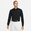 Nike Mens Dri Fit Victory Solid Long Sleeve Polo