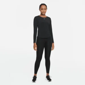 Nike Womens One Luxe Dri Fit Long Sleeve Standard Fit Top