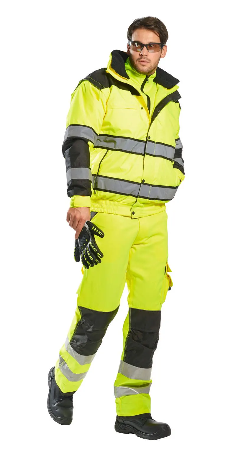 Portwest Mens Hi Vis Classic Bomber Jacket C466