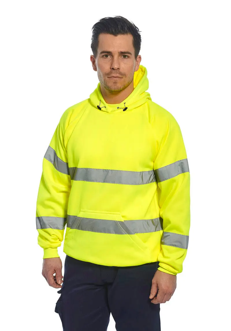 Portwest Mens Hi Vis Hooded Sweatshirt B304