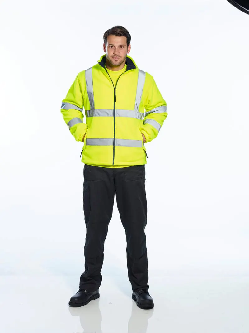 Portwest Mens Hi Vis Mesh Lined Fleece F300